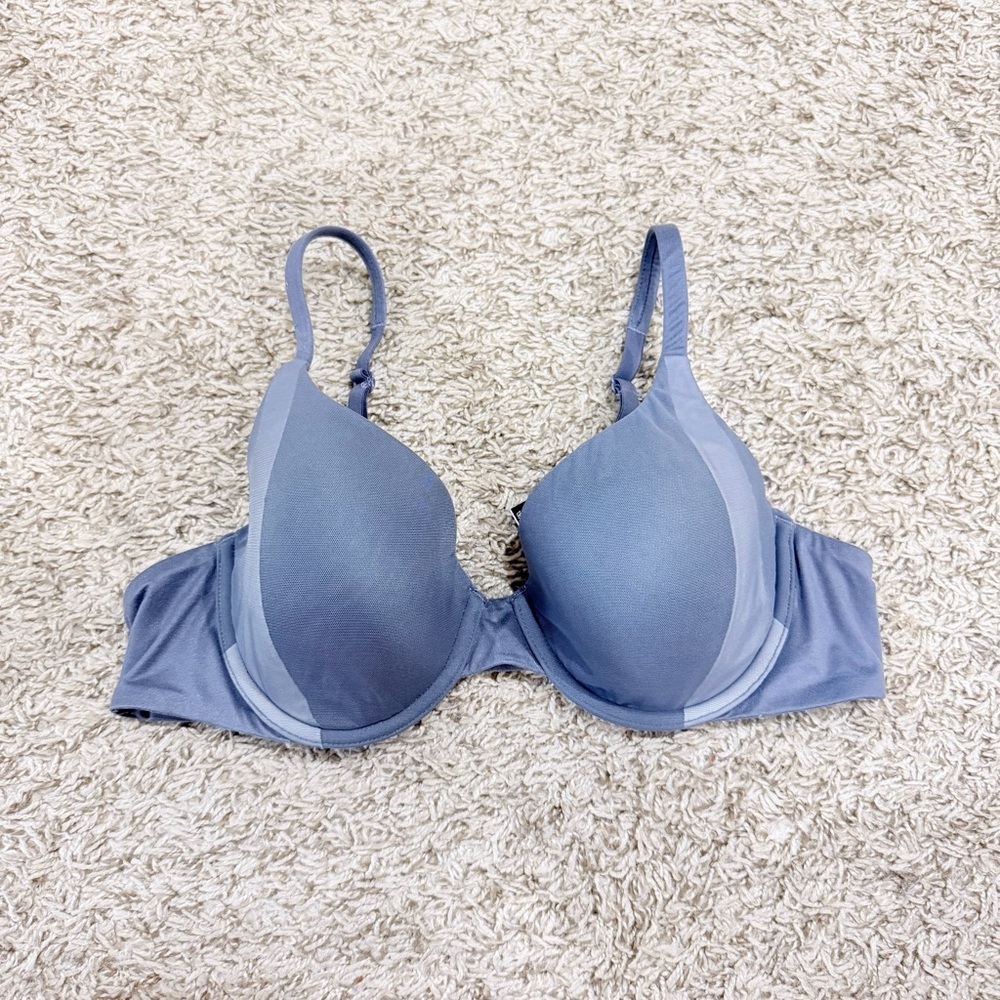Victoria's Secret Body By Victoria Lined Bra Blue Women's Size 36B